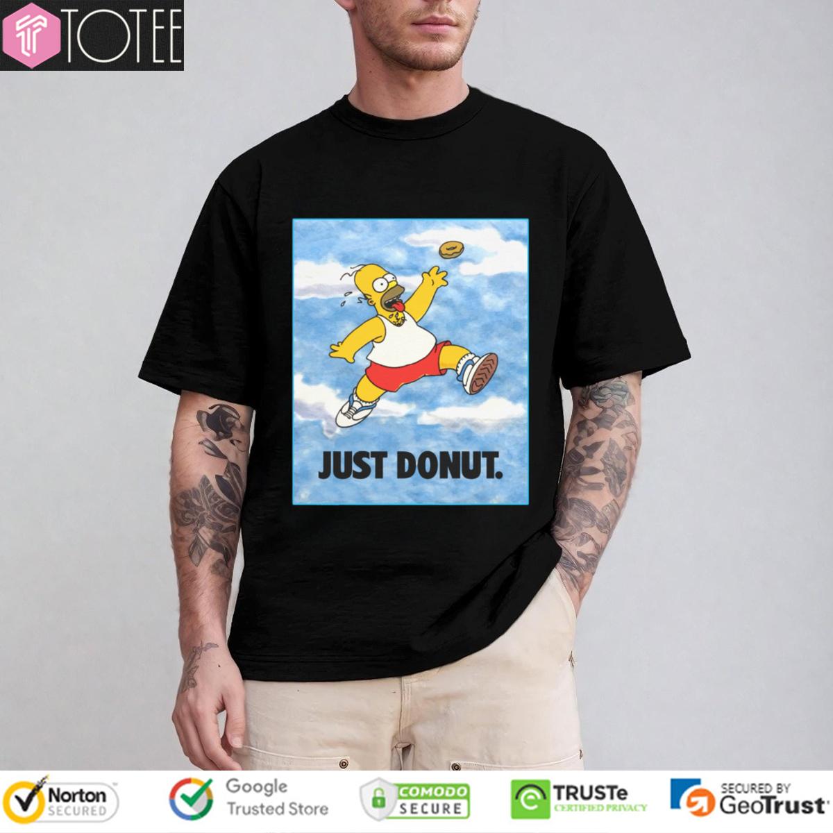 Homer Simpson Just Donut Jumpman Jordan Air Nike Just Do It T-Shirt