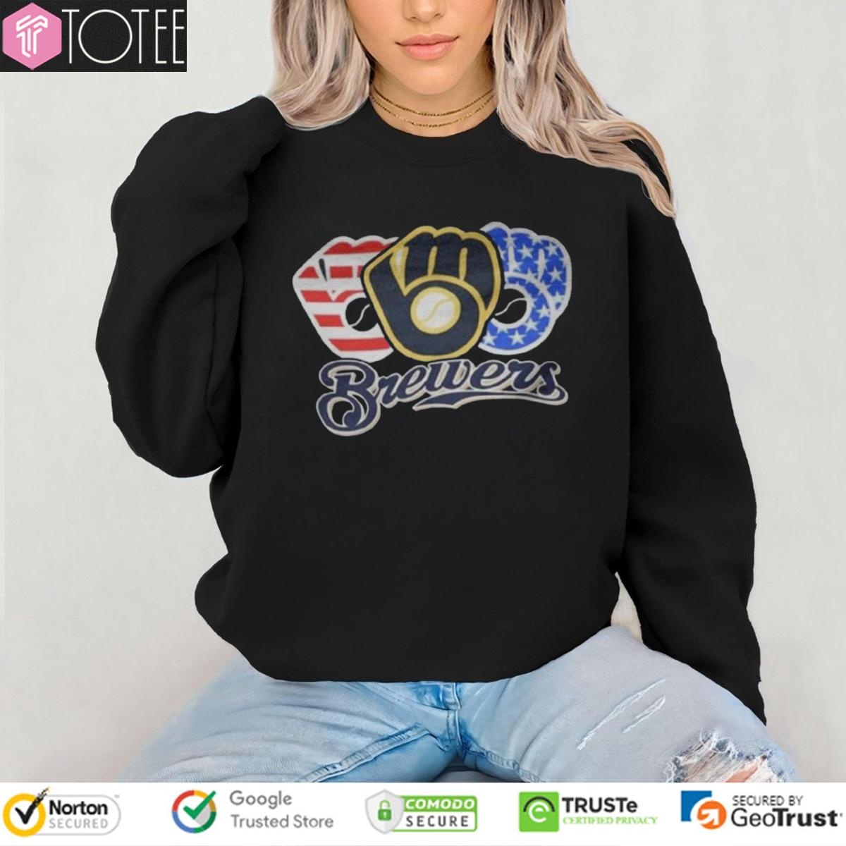 Red White And Blue Milwaukee Brewers 4Th Of July sweatshirt